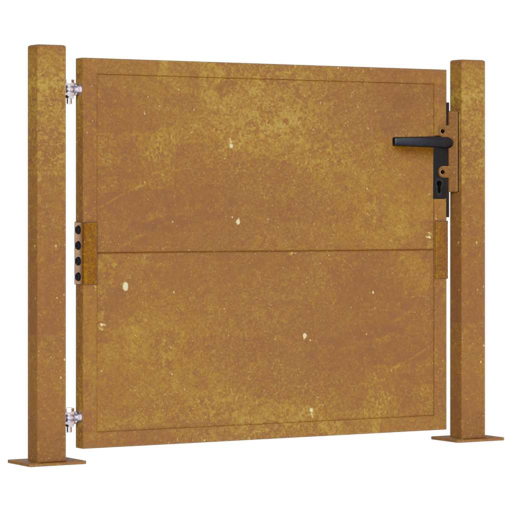Cancello da giardino 100x100 cm in acciaio Corten | homemem39