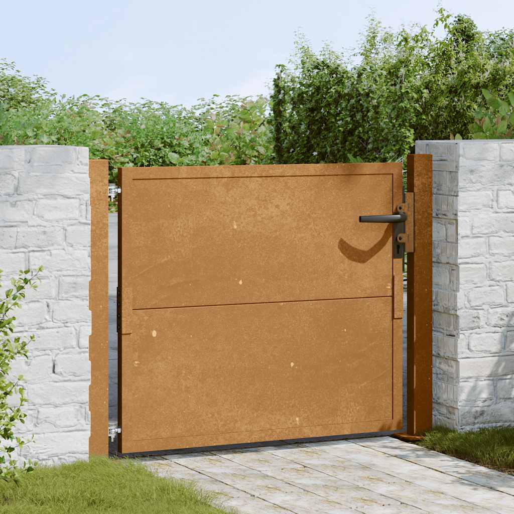 Cancello da giardino 100x100 cm in acciaio Corten | homemem39