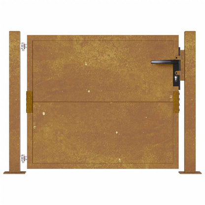 Cancello da giardino 100x100 cm in acciaio Corten | homemem39
