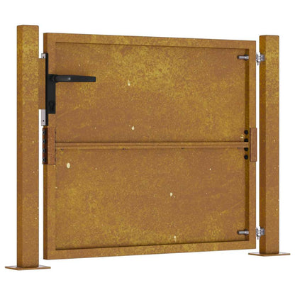 Cancello da giardino 100x100 cm in acciaio Corten | homemem39