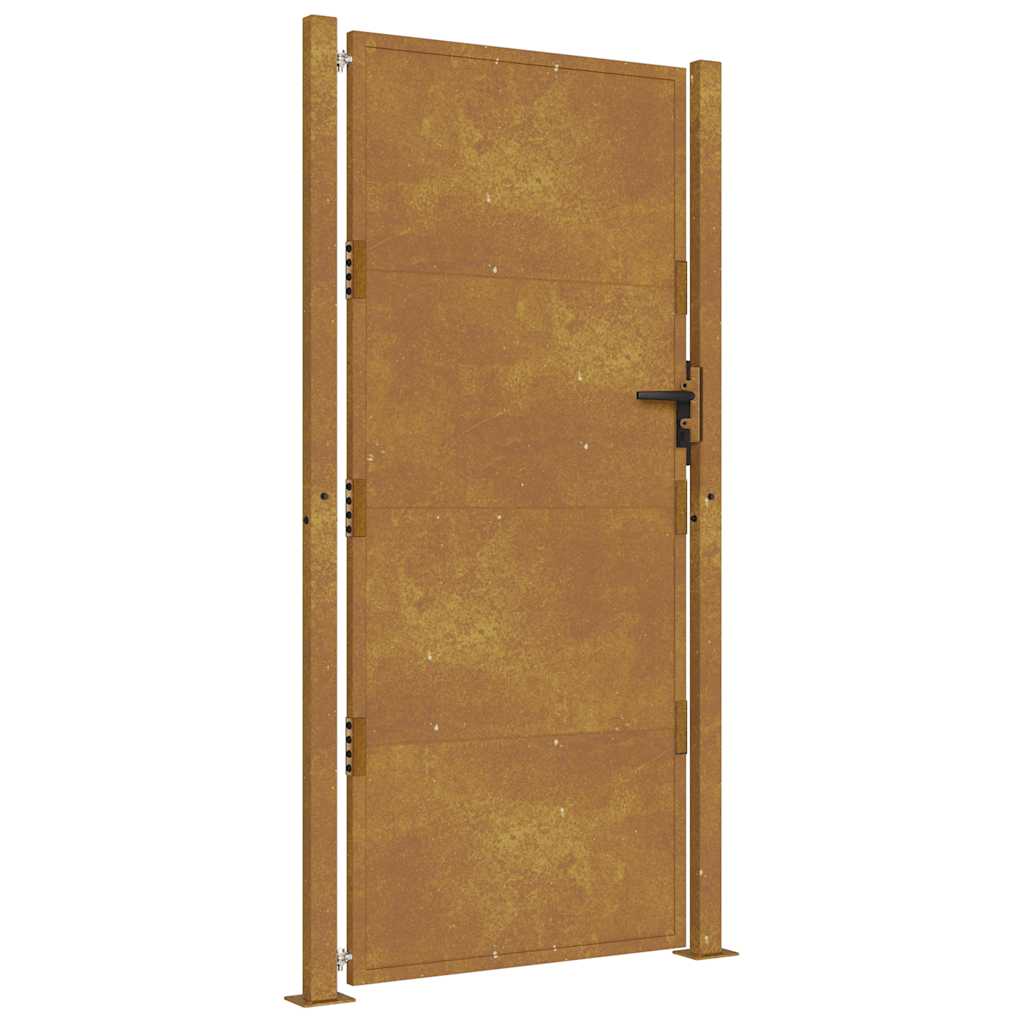 Cancello da giardino 100x175 cm in acciaio Corten | homemem39