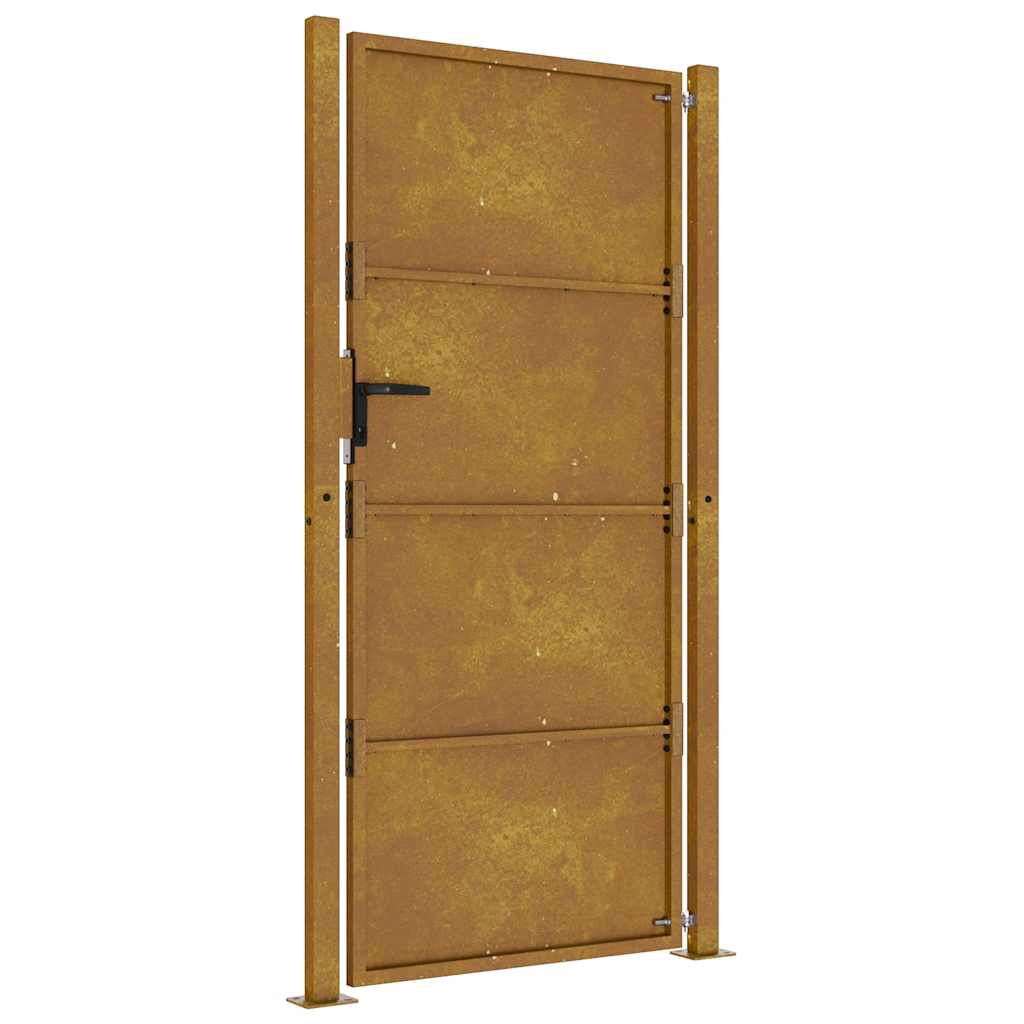 Cancello da giardino 100x175 cm in acciaio Corten | homemem39