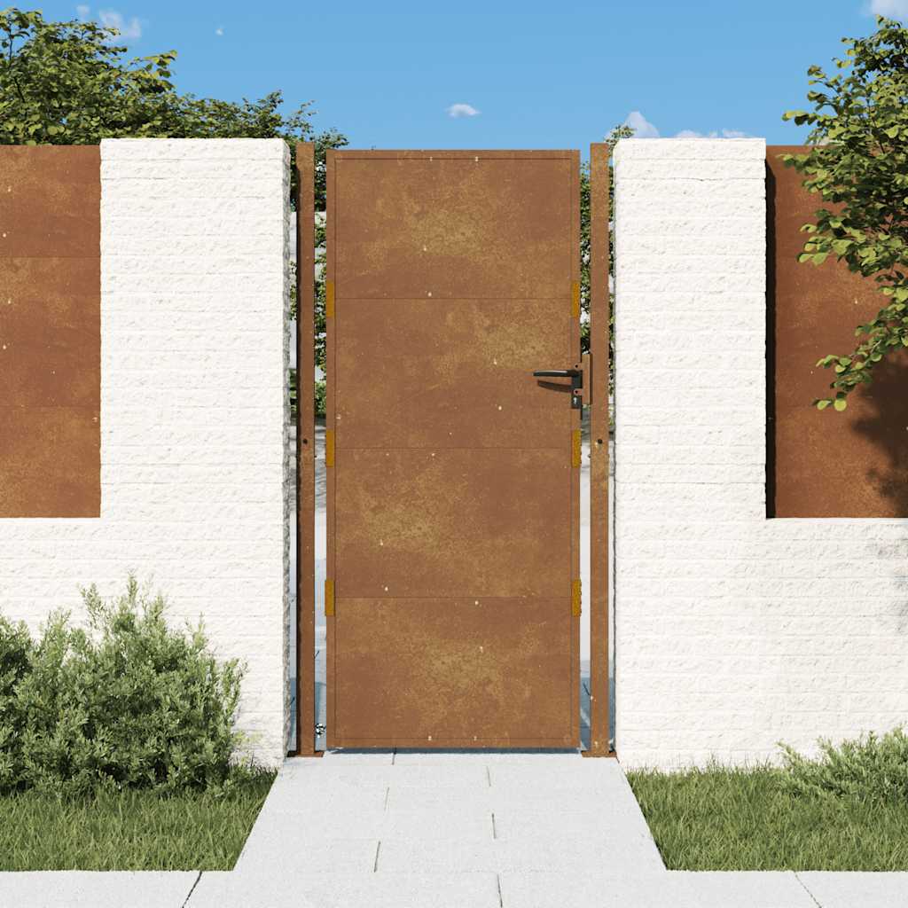 Cancello da giardino 100x175 cm in acciaio Corten