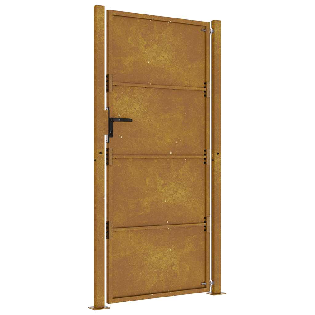 Cancello da giardino 100x200 cm in acciaio Corten | homemem39