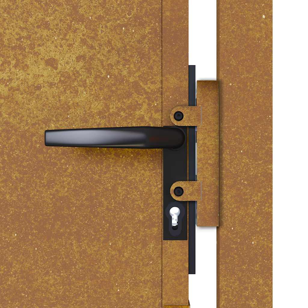 Cancello da giardino 100x200 cm in acciaio Corten | homemem39