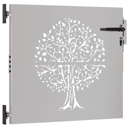 Cancello da giardino 85x75 cm in acciaio Corten con design ad albero | homemem39