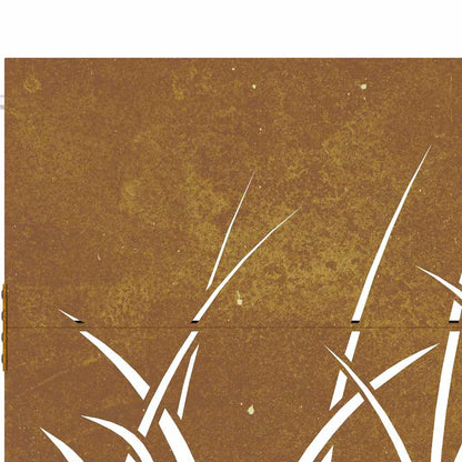 Cancello da giardino 85x75 cm in acciaio Corten con design erba | homemem39