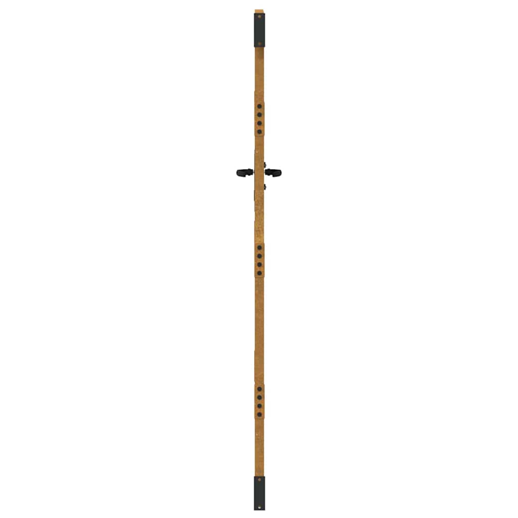 Cancello da giardino 85x200 cm in acciaio corten e design in bambù | homemem39