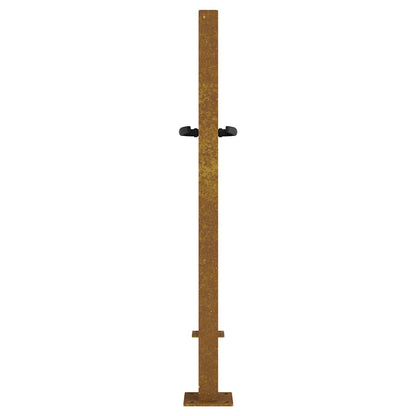 Cancello da giardino 100x75 cm in acciaio Corten e design in bambù | homemem39