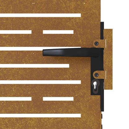 Cancello da giardino 85x75 cm in acciaio Corten design quadrato | homemem39