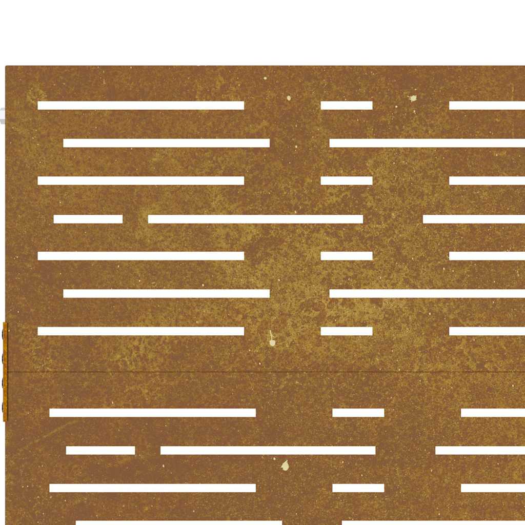 Cancello da giardino 85x75 cm in acciaio Corten design quadrato | homemem39