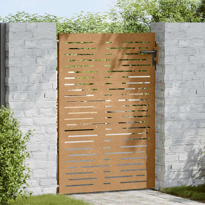 Cancello da giardino 85x125 cm in acciaio Corten design quadrato | homemem39