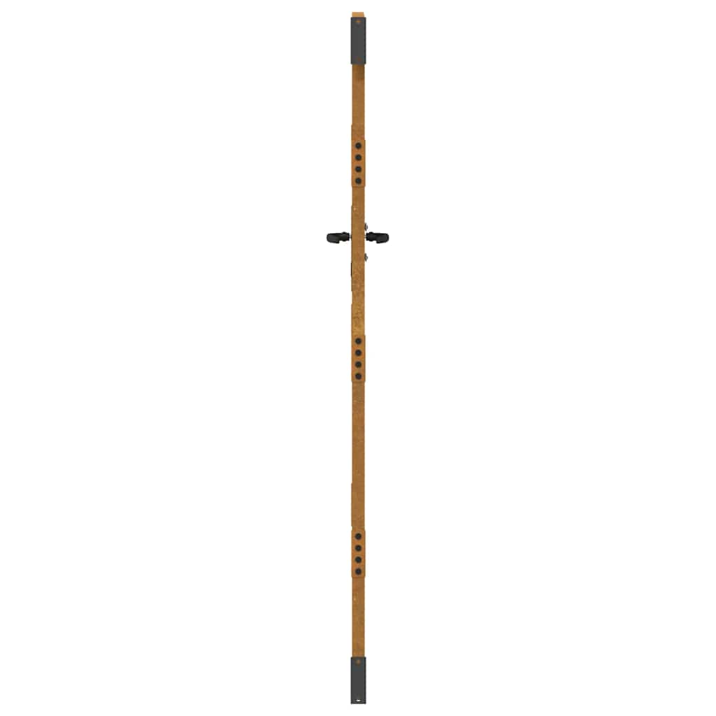 Cancello da giardino 85x175 cm in acciaio Corten design quadrato | homemem39