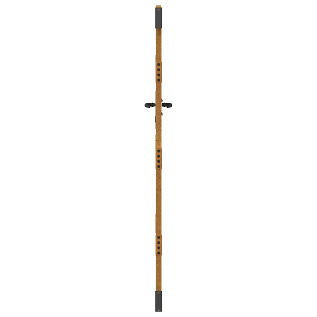 Cancello da giardino 85x200 cm in acciaio Corten design quadrato | homemem39