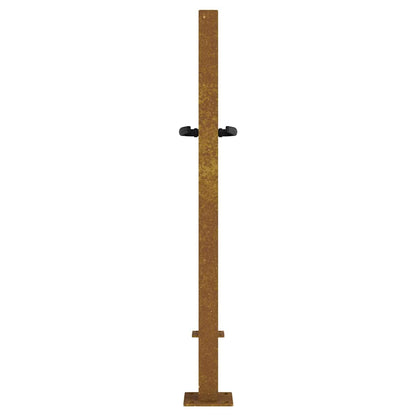 Cancello da giardino 100x75 cm in acciaio Corten design quadrato | homemem39