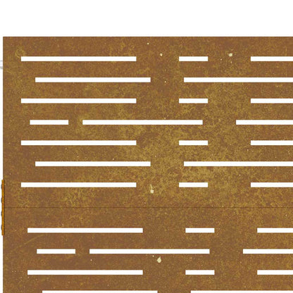 Cancello da giardino 100x75 cm in acciaio Corten design quadrato | homemem39
