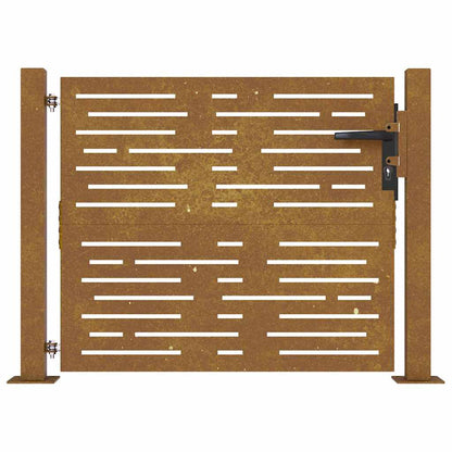 Cancello da giardino 100x100 cm in acciaio Corten design quadrato | homemem39