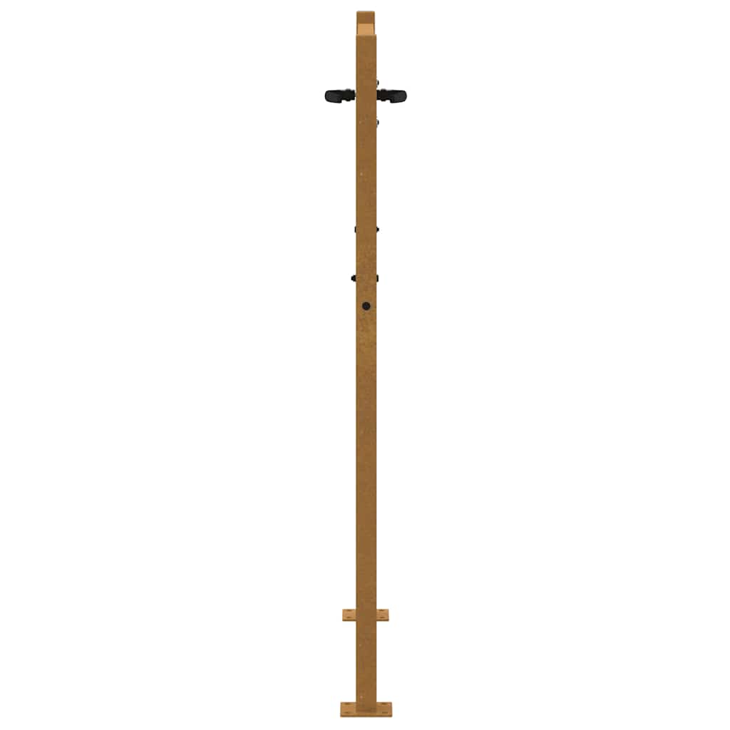 Cancello da giardino 100x150 cm in acciaio Corten design quadrato | homemem39