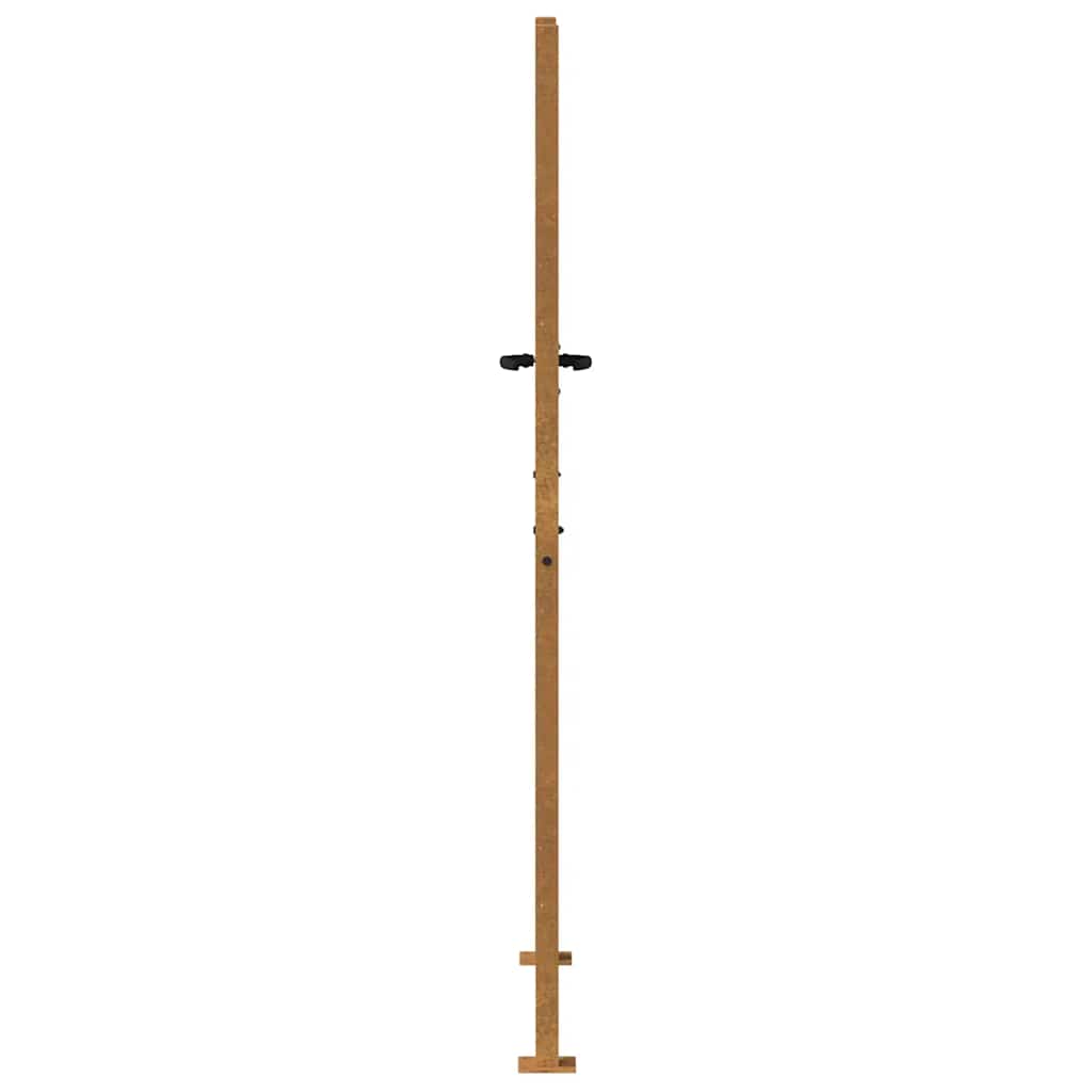 Cancello da giardino 100x175 cm in acciaio Corten design quadrato | homemem39