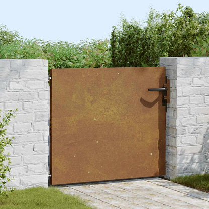 Cancello da giardino 85x75 cm in acciaio Corten | homemem39