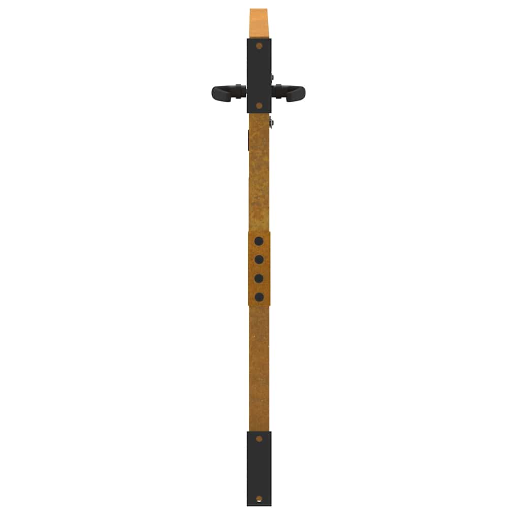 Cancello da giardino 85x125 cm in acciaio Corten design quadrato | homemem39