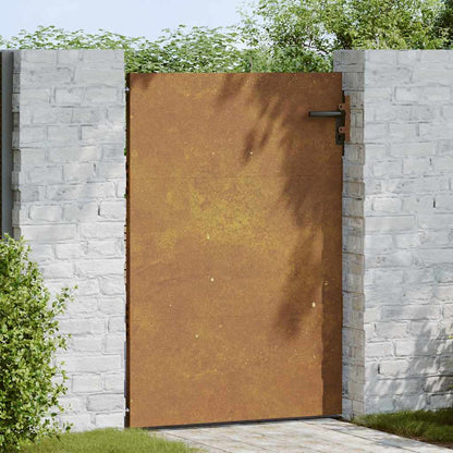 Cancello da giardino 85x125 cm in acciaio Corten | homemem39