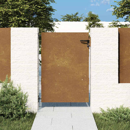 Cancello da giardino 85x125 cm in acciaio Corten | homemem39