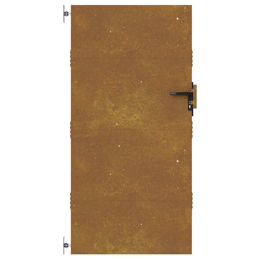 Cancello da giardino 85x200 cm in acciaio Corten | homemem39