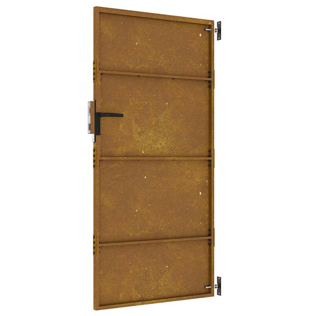 Cancello da giardino 85x200 cm in acciaio Corten | homemem39