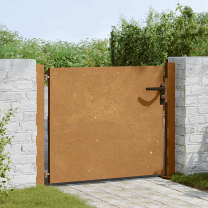 Cancello da giardino 100x75 cm in acciaio Corten