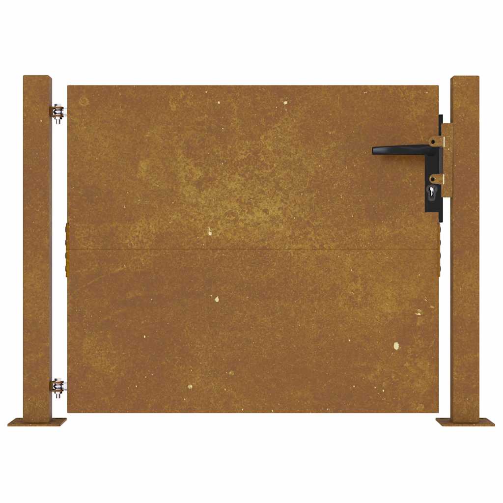 Cancello da giardino 100x75 cm in acciaio Corten | homemem39