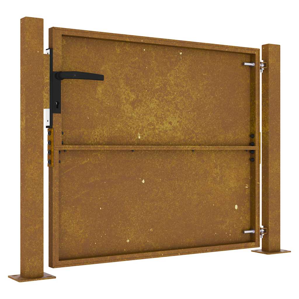 Cancello da giardino 100x75 cm in acciaio Corten | homemem39