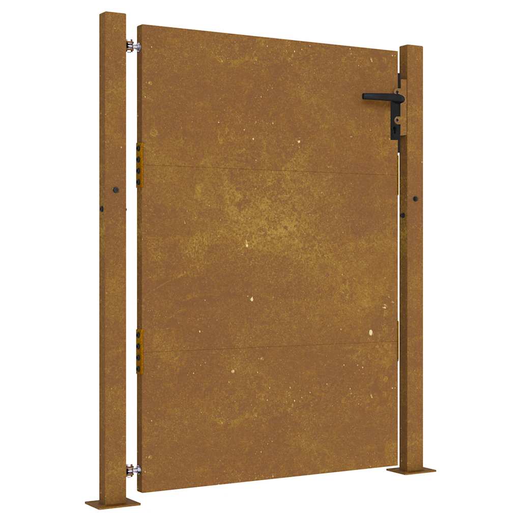 Cancello da giardino 100x125 cm in acciaio Corten | homemem39