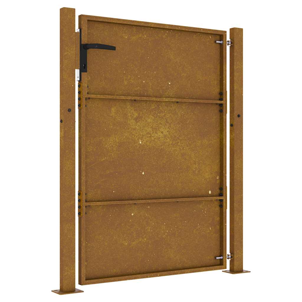 Cancello da giardino 100x125 cm in acciaio Corten | homemem39