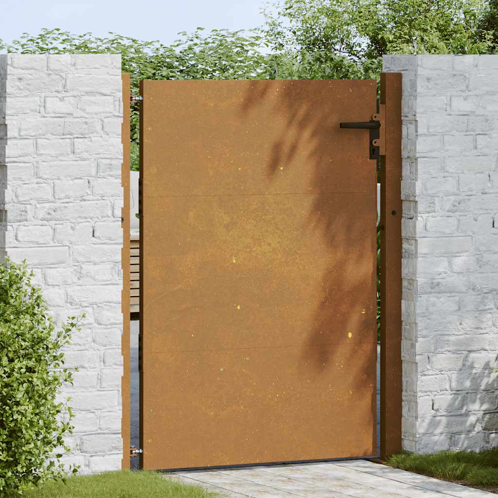 Cancello da giardino 100x150 cm in acciaio Corten | homemem39