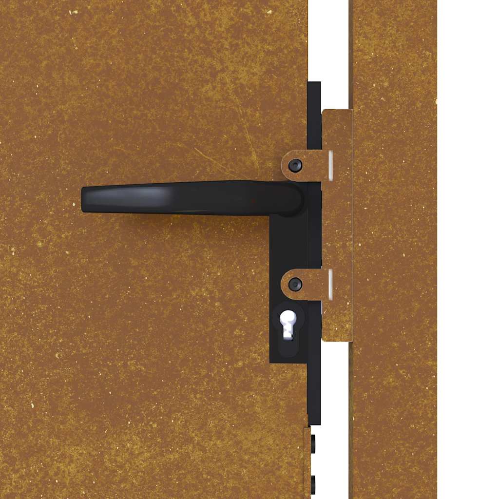 Cancello da giardino 100x150 cm in acciaio Corten | homemem39