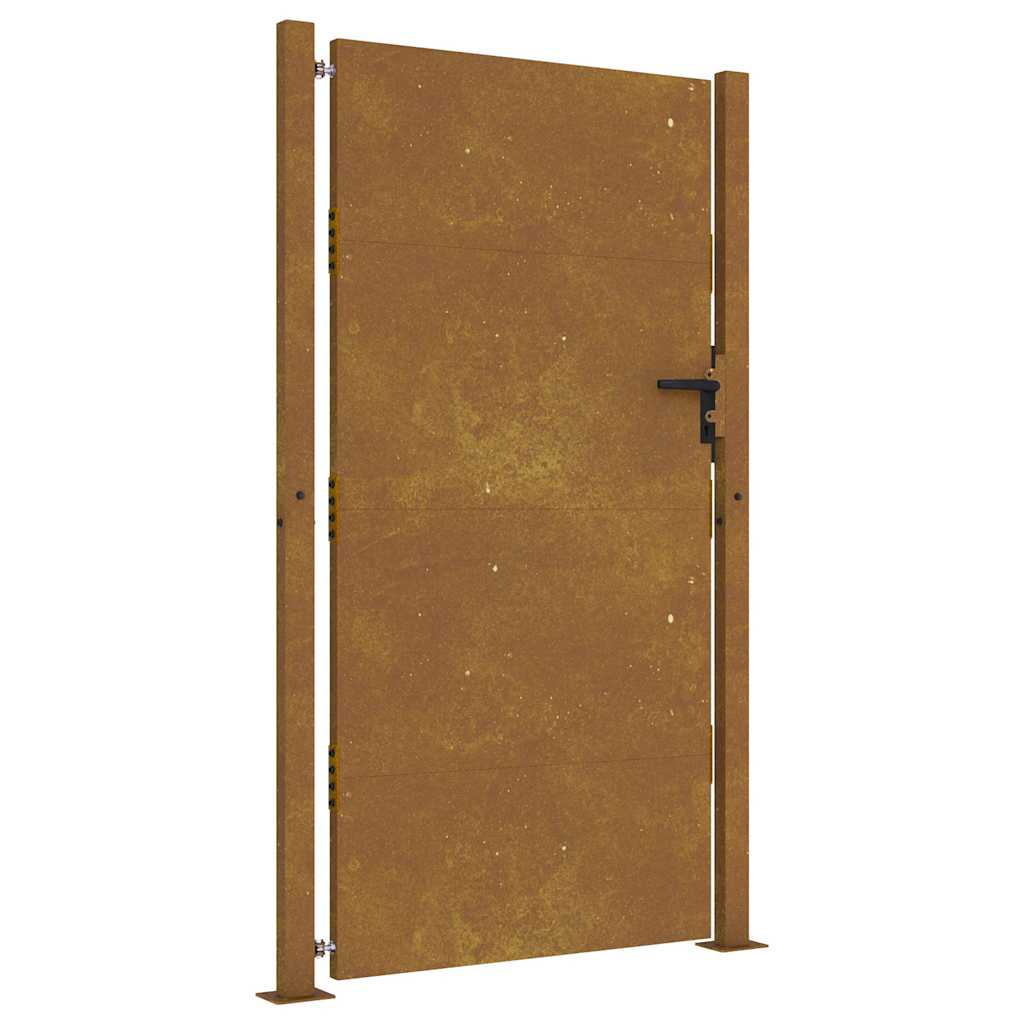 Cancello da giardino 100x175 cm in acciaio Corten | homemem39