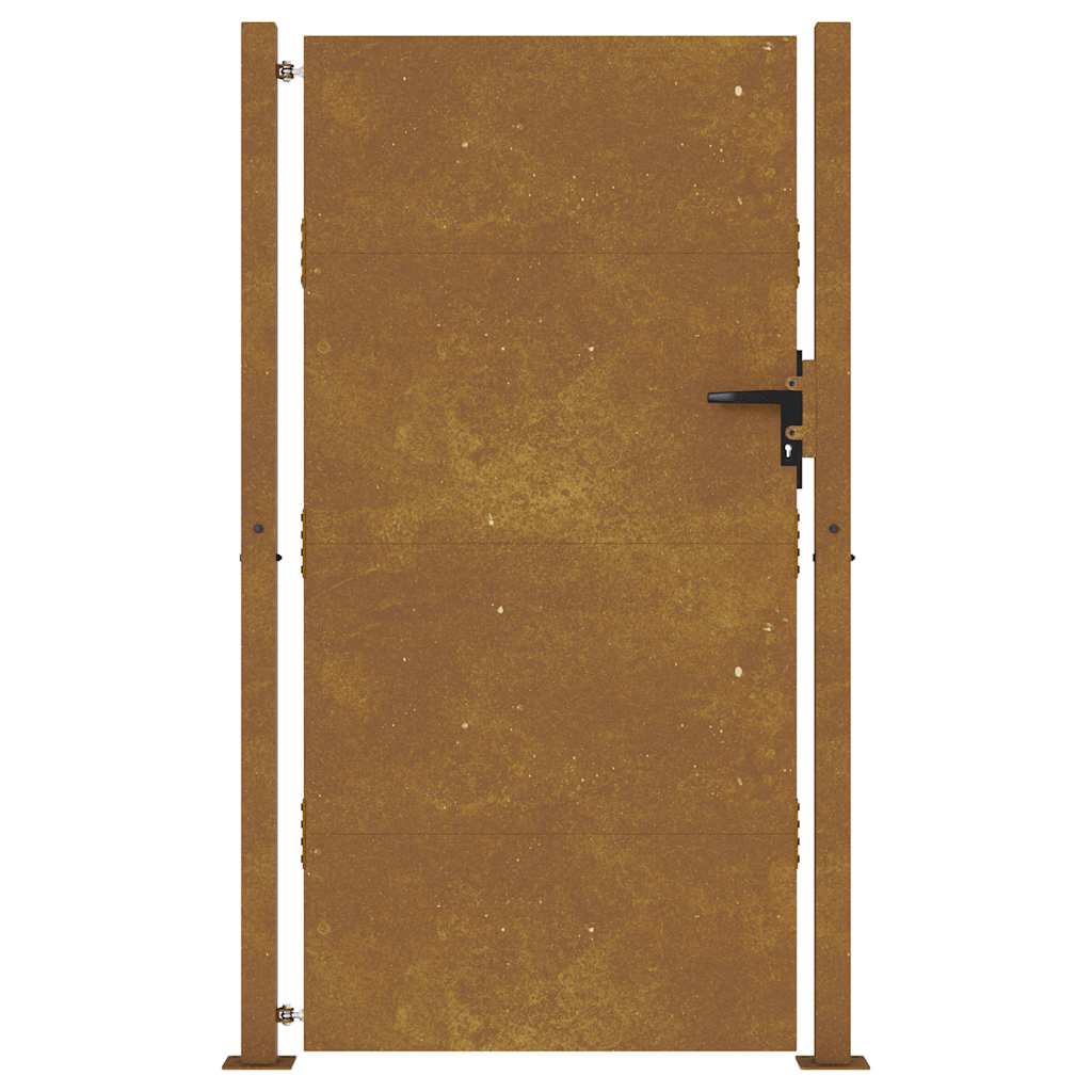 Cancello da giardino 100x175 cm in acciaio Corten | homemem39