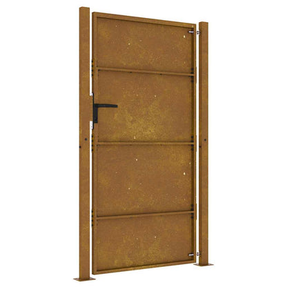 Cancello da giardino 100x175 cm in acciaio Corten | homemem39