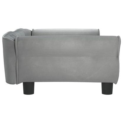 Lettino per Cani Grigio Chiaro 95x55x30 cm in Velluto - homemem39