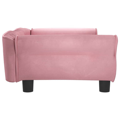 Lettino per Cani Rosa 95x55x30 cm in Velluto - homemem39