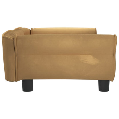 Brown Dog Bed 95x55x30 cm in Velvet