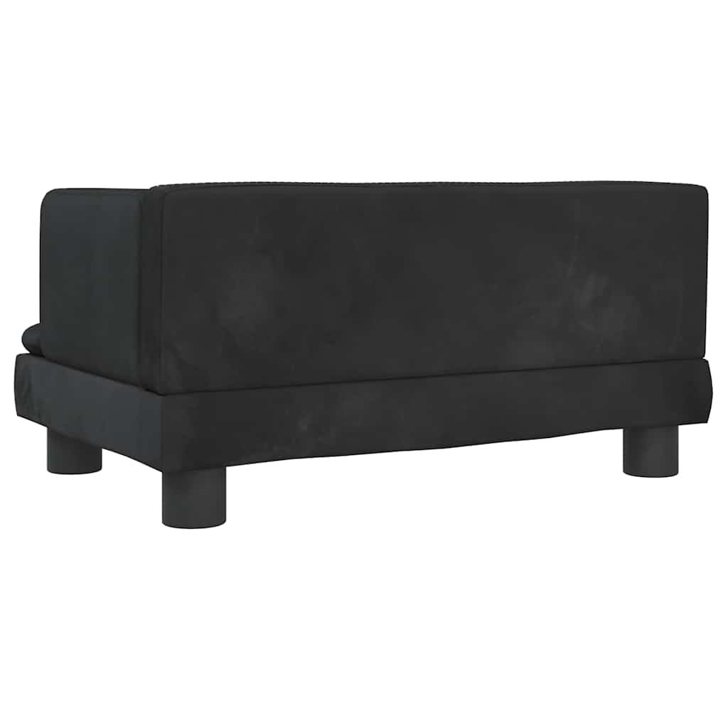 Lettino per Cani Nero 60x40x30 cm in Velluto | homemem39
