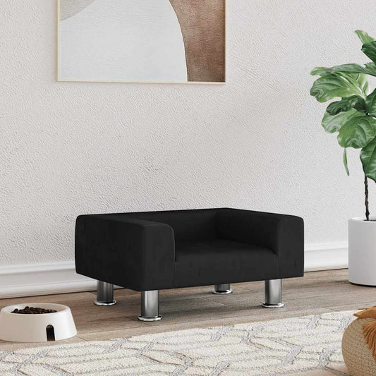 Lettino per Cani Nero 50x40x26,5 cm in Velluto - homemem39