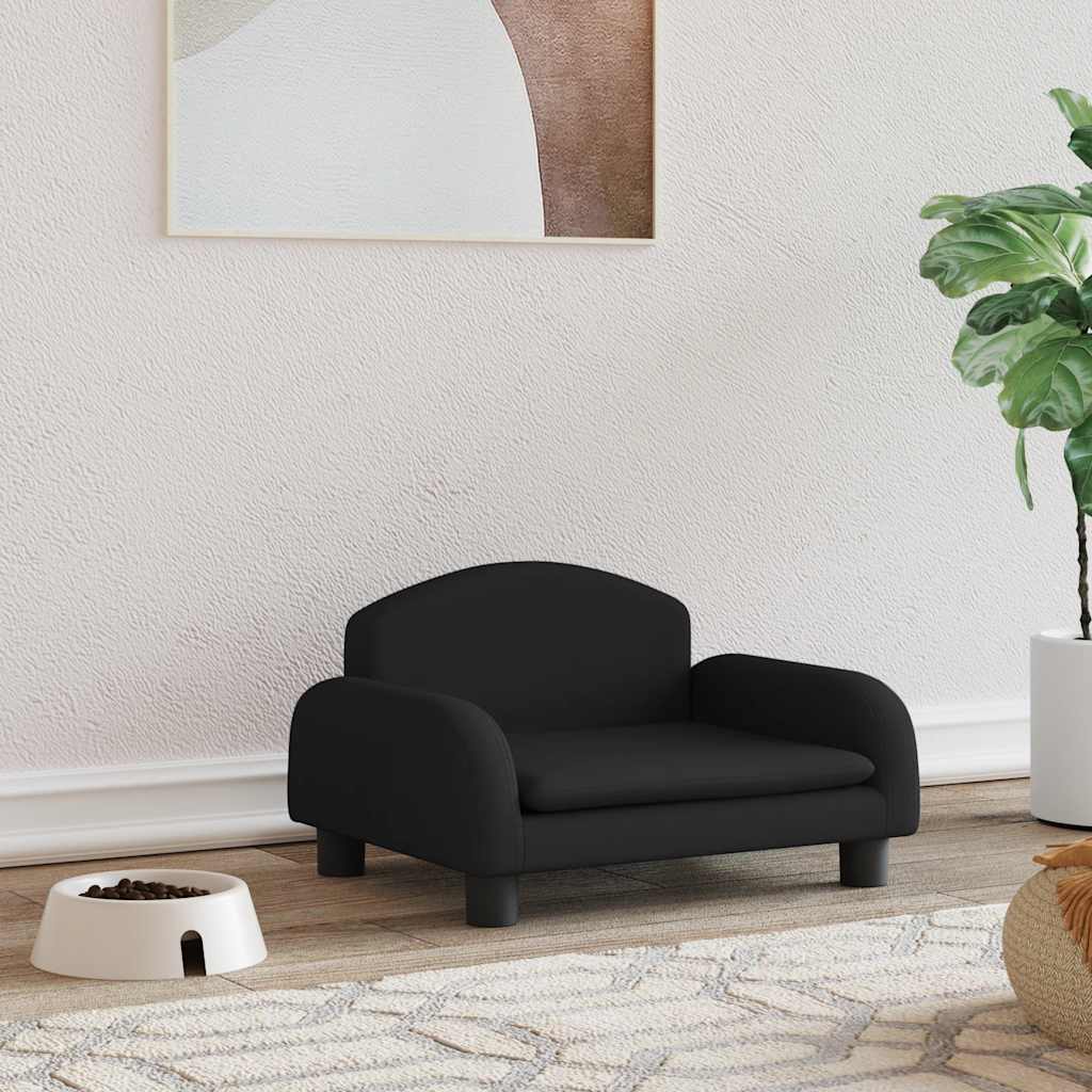 Lettino per Cani Nero 50x40x30 cm in Tessuto | homemem39