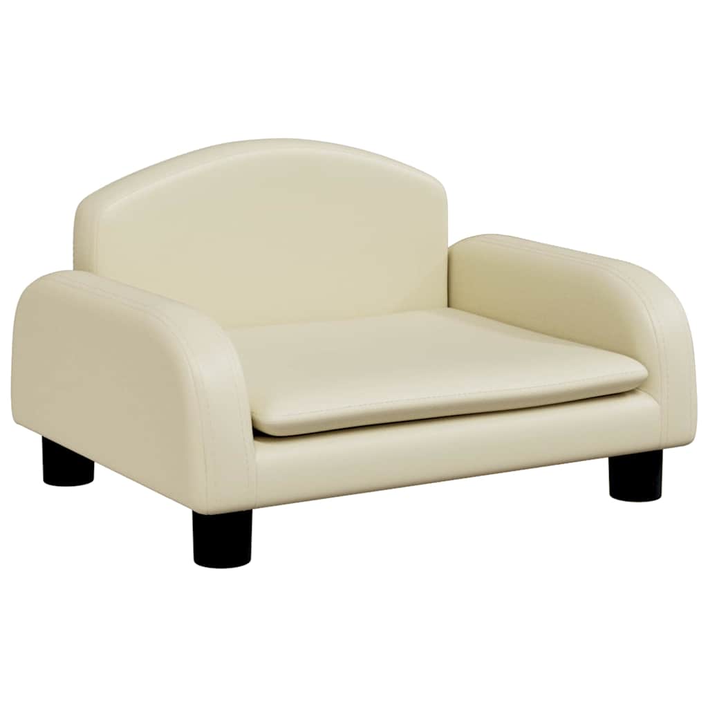 Lettino per Cani Crema 50x40x30 cm in Similpelle | homemem39
