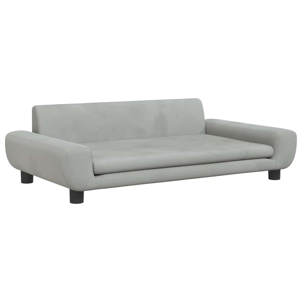 Lettino per Cani Grigio Chiaro 100x54x33 cm in Velluto | homemem39