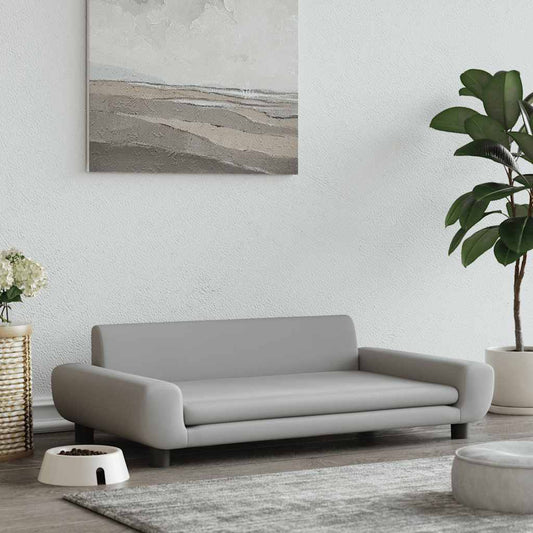 Lettino per Cani Grigio Chiaro 100x54x33 cm in Velluto | homemem39