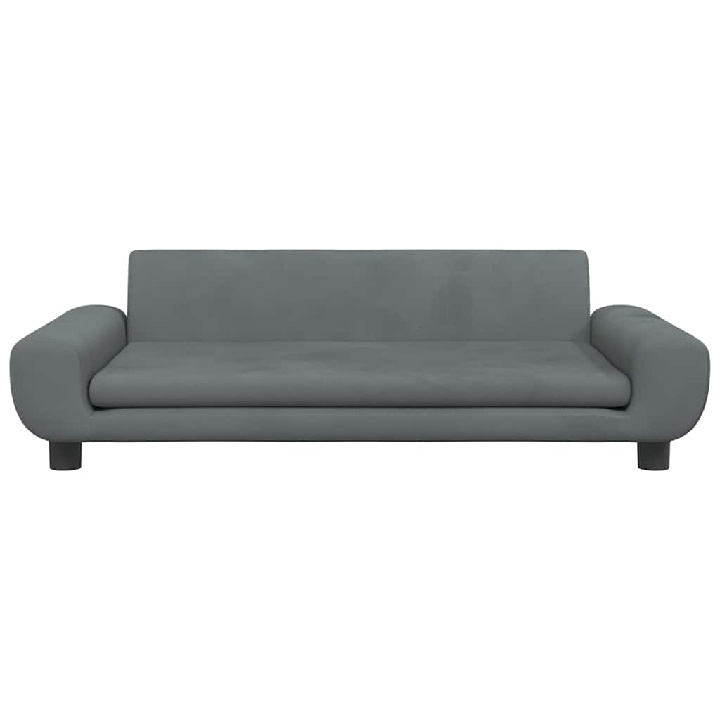 Lettino per Cani Grigio Scuro 100x54x33 cm in Velluto | homemem39