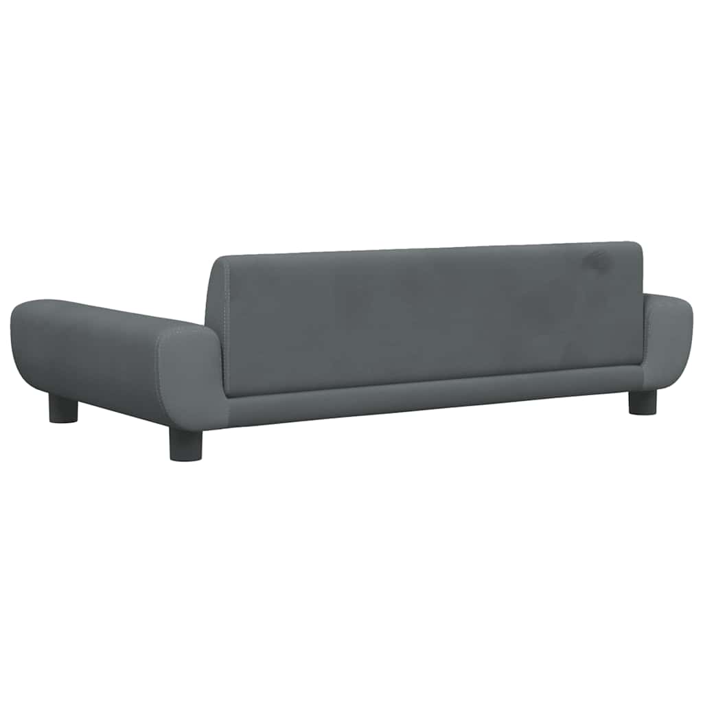 Lettino per Cani Grigio Scuro 100x54x33 cm in Velluto | homemem39